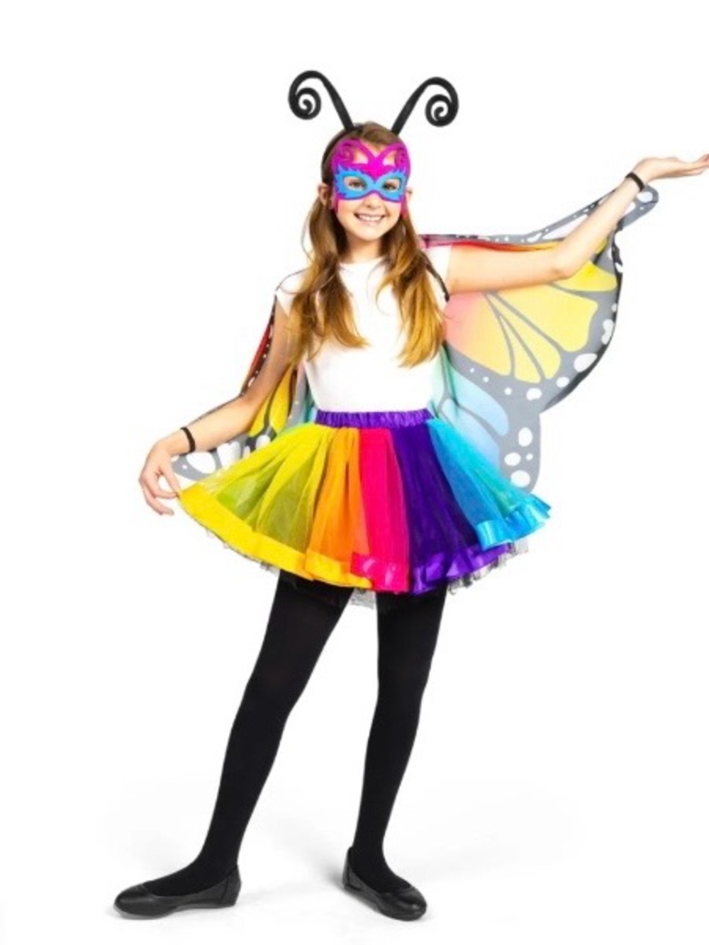 NIP Spooktacular Creations Child Rainbow Fairy Butterfly 4pc Costume Set OS